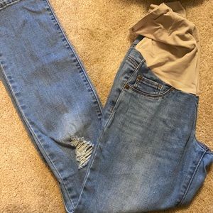 Straight Leg Maternity Jeans - Full Panel
